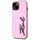 2. Karl Lagerfeld Wrinkled Metal Signature iPhone 15 Case - Pink