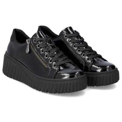 14. Rieker W N2501-00 black wedge shoes