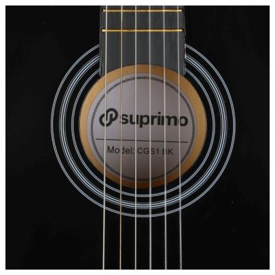 11. SUPRIMO CGS1 BK - 4/4 classical guitar, black