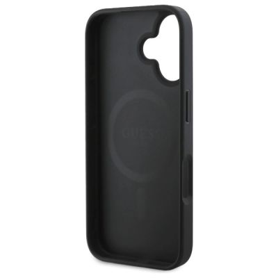 7. Guess Peony Script MagSafe iPhone 16 Case - Black