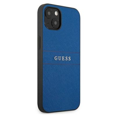 4. Guess Saffiano Strap Case for iPhone 13 mini 5.4" - Blue