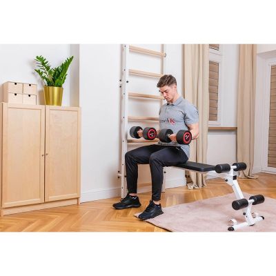 40. GYMNASTIC LADDER WITH A HAND BAR AND A BENCH FOR EXERCISES BENCHK 723W