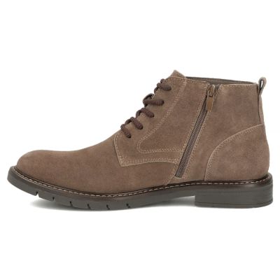 3. Men's leather ankle boots, unlined, suede, beige, Filippo MBT8318