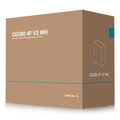 8. DeepCool CG580 4F V2 Midi Tower PC Case, White, R-CG580-WHADA4-G-2