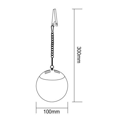 4. SOLAR LAMP PLASTIC HANGING BALL 20CM