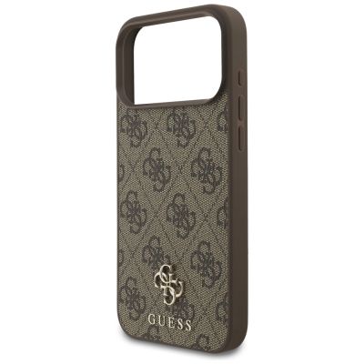 6. Guess 4G Small Classic Logo MagSafe Case for iPhone 17 Pro Max - Brown