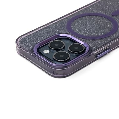 2. Glitter Case MagSafe for iPhone 16 - purple with glitter