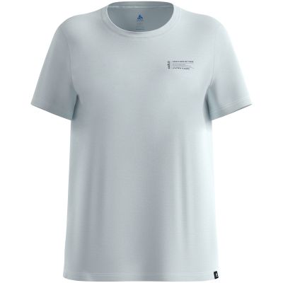 4. Women's short-sleeve T-shirt ODLO T-shirt crew neck s/s COTTON BLEND UNLIMITED, blue