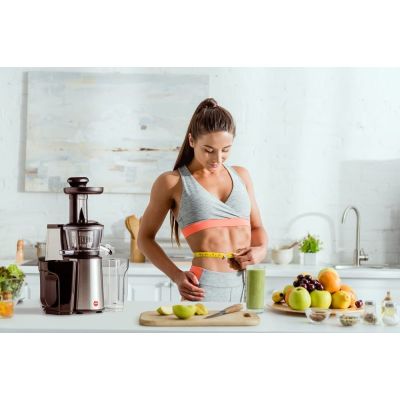 17. ELDOM SLOW JUICER PJ400 400W SILVER-BLACK, BPA FREE AUGER 80 [RPM]