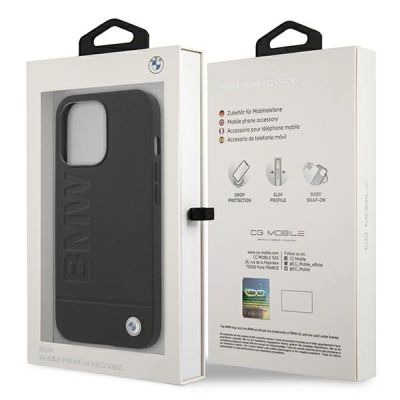 8. BMW Signature Logo Imprint Case for iPhone 13 Pro Max - Black