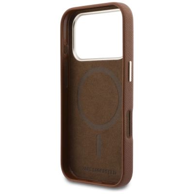 7. Karl Lagerfeld Karl Head Logo MagSafe Case for iPhone 17 Pro Max - Brown