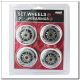 16. PU 84x24 82A TRANSPARENT (4 pcs) + ABEC-7 CHROME (8 pcs) SET NILS EXTREME