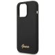 6. Guess Silicone Vintage Gold Logo iPhone 14 Pro Case - Black