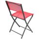 22. BALCONY FURNITURE SET ROUND TABLE AND 2 FOLDING CHAIRS RED