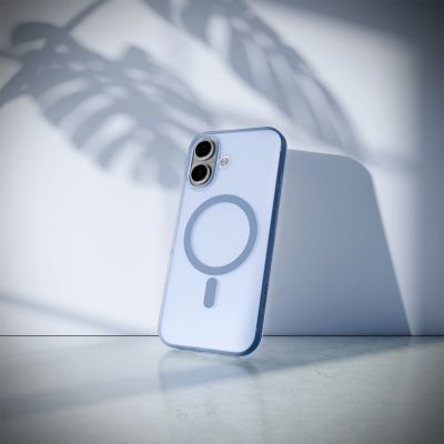 10. Puro Daylight Magsafe Compatible Silicone Case for iPhone 17 - Translucent Blue