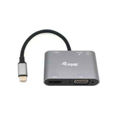 Equip 133483 Wired Docking Station USB 3.2 Gen 1 (3.1 Gen 1) Type-C Black, Gray
