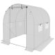 12. GREENHOUSE GARDEN TUNNEL 200x200x200CM PE STRUCTURE WHITE STEEL