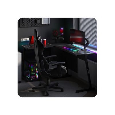 7. Huzaro Hero 6.0 Black RGB Gaming Desk