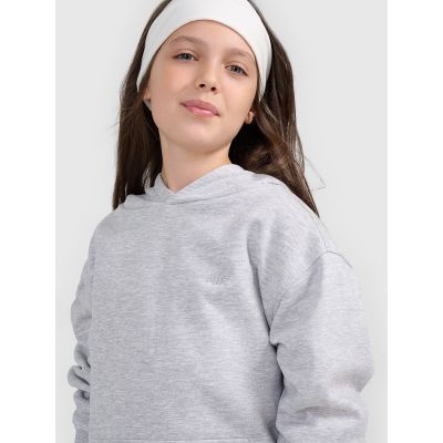 4. Girls' sweatshirt with hood, open, 4F 4FJWMM00TSWSF1862-25M