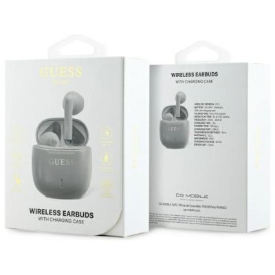 4. Guess Bluetooth headphones GUTWSJ14ESGE TWS + docking station taupe Printed Classic Logo