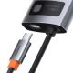 3. Baseus Metal Gleam 6-in-1 USB-C - USB-C PD 100W HUB 1x HDMI 4K 30Hz 3x USB-A 3.2 1x RJ45 - gray