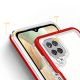4. Clear 3in1 Case for Samsung Galaxy A22 4G Frame Gel Cover Red