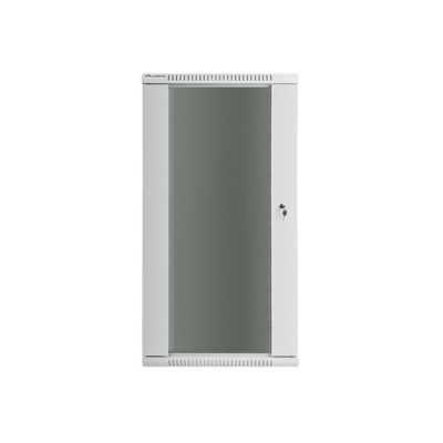 5. LANBERG WALL-HUNG CABINET 19" 27U 600X450 (GLASS DOOR, GRAY RAL7035)