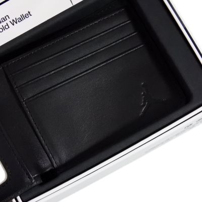 5. Air Jordan Jumpman Ingot Bifold Black Leather Wallet - MA0819-023