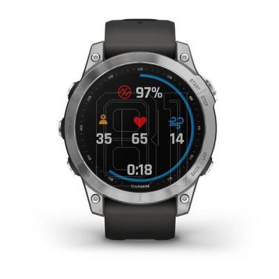 12. Garmin Fenix 7 Standard Edition (47 mm) Silver / Graphite Band watch