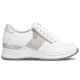 2. Women's sneakers with zipper, white, Rieker N4322-80