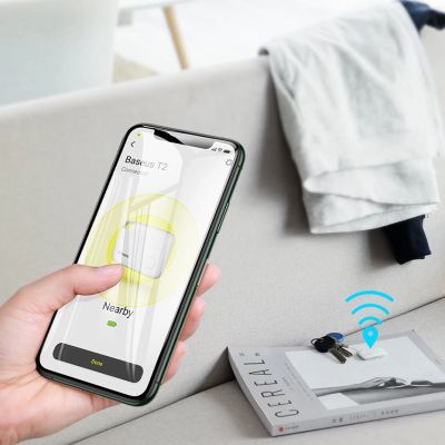 12. Baseus T2 keychain mini wireless key and other object finder white (ZLFDQT2-02)