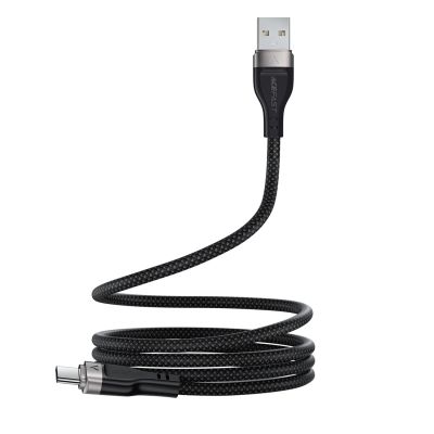 5. Acefast C11-04 USB-A - USB-C 3A Cable 1.2m Magnetic Braid - Black