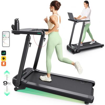Treadmill with built-in desk for work and exercise UREVO Foldi 3S