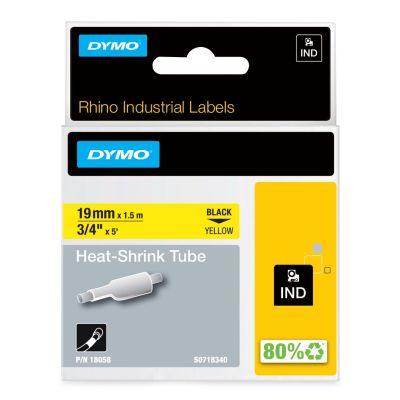 7. RHINO 19x1.5 heat shrink tape with black and yellow print