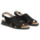 5. Women's black leather sandals Filippo DS4470