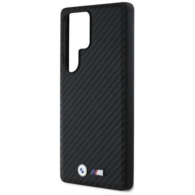 6. BMW Leather Carbon MagSafe Case for Samsung Galaxy S25 Ultra - Black