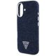 6. Guess Denim Triangle Logo MagSafe iPhone 16 Case - Blue
