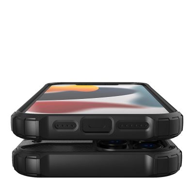 8. Hybrid Armor Case Tough Rugged Cover for iPhone 13 Pro silver