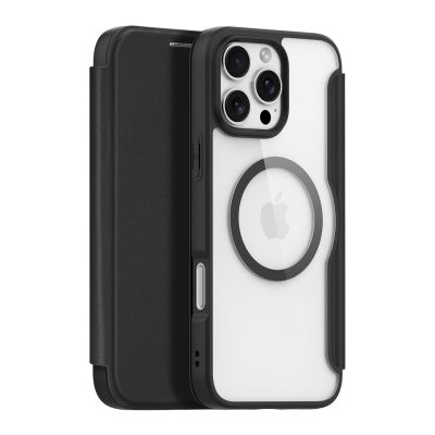 Dux Ducis Skin X Pro iPhone 16 Pro Case with MagSafe and Flip Cover - Black