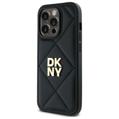 2. DKNY Quilted Stack Logo iPhone 14 Pro Max Case - Black