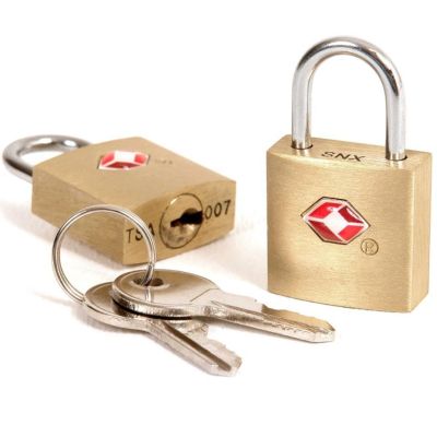 2. TRAVEL BLUE TSA Luggage Padlocks with Keys, Set of 2