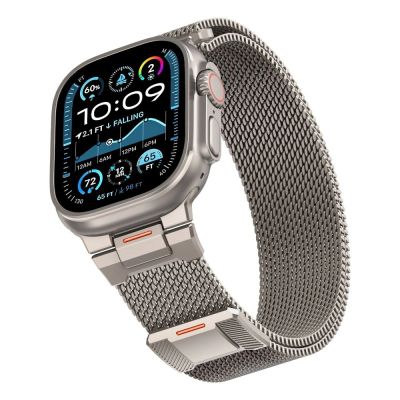 3. Tech-Protect Milano Vanguard Bracelet for Apple Watch (44 / 45 / 46 / 49 mm) - Titanium