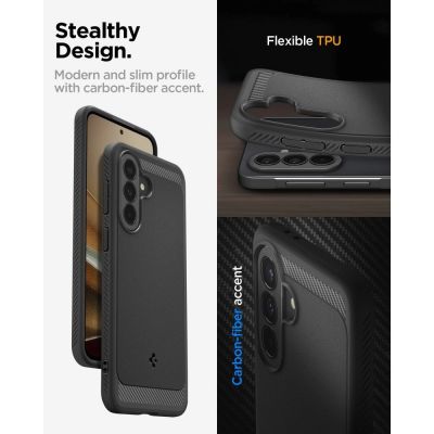 19. Spigen Rugged Armor Case for Samsung Galaxy A37 5G - Black