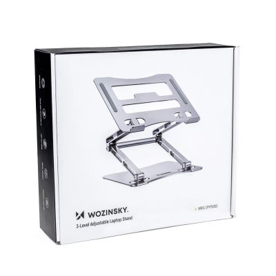 5. Wozinsky WRS-CPY75DSS Aluminum Laptop and Tablet Stand + Free Smartphone Stand - Silver