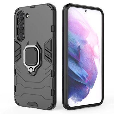 8. Ring Armor case for Samsung Galaxy S23+ armored cover magnetic holder ring black