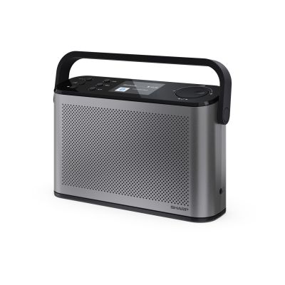 2. Sharp OSAKA DR-P540(GY) Portable Digital Stereo Radio with USB Port, Bluetooth, FM Radio and Wireless Connection