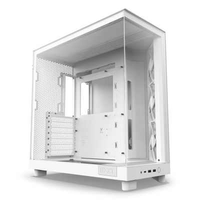NZXT H6 FLOW MIDI TOWER COMPUTER CASE WITH WINDOW WHITE