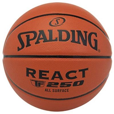 3. Spalding React TF-250 basketball, size 7, brown 76801Z