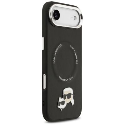 4. Karl Lagerfeld Karl & Choupette Pins MagSafe Case for iPhone Air - Black