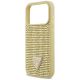 6. Guess Rhinestone Triangle Logo iPhone 17 Pro Case - Gold